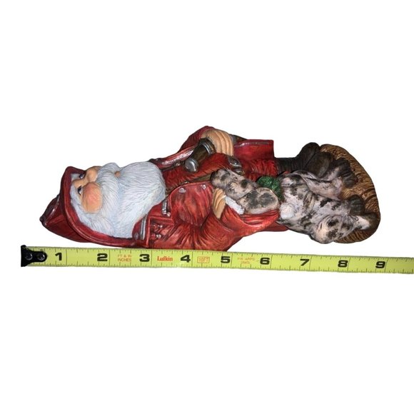 Santa Firefighter Fireman with  Dog Figurine-  9 inch Ceramic - Picture 7 of 7